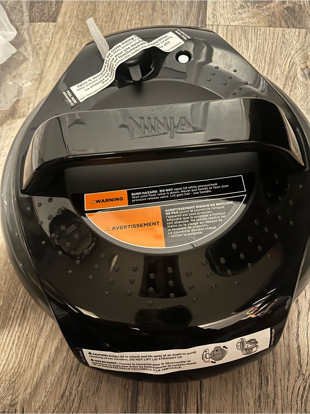 Ninja Foodie Replacement Black Pressure Cooker Lid - Glossy Black